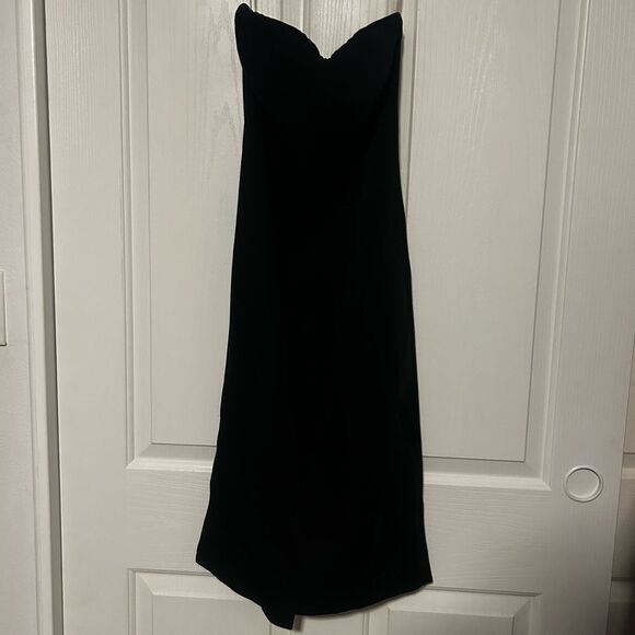 Meshki Marianne Strapless Crepe Midi Dress - Black Medium - Picture 3 of 11